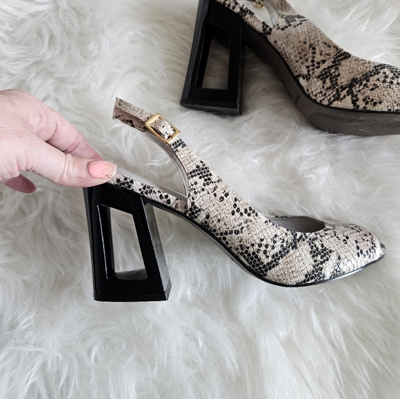 Vintage Snake Skin See Thru High Heels SZ 8 - Picture 1 of 7